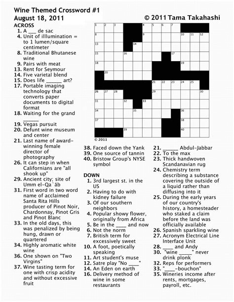 The Crossword Solver finds answers to classic crosswords and cryptic crossword puzzles. . Large wine barrel crossword
